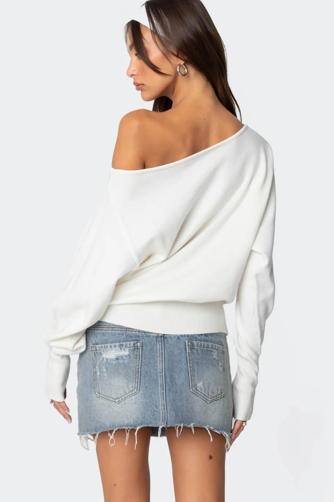 Off Shoulder Oversized Sweater