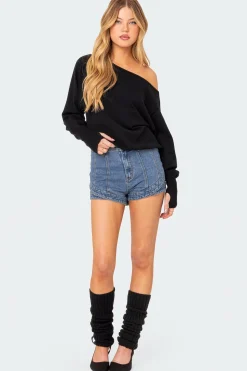 Off Shoulder Oversized Sweater