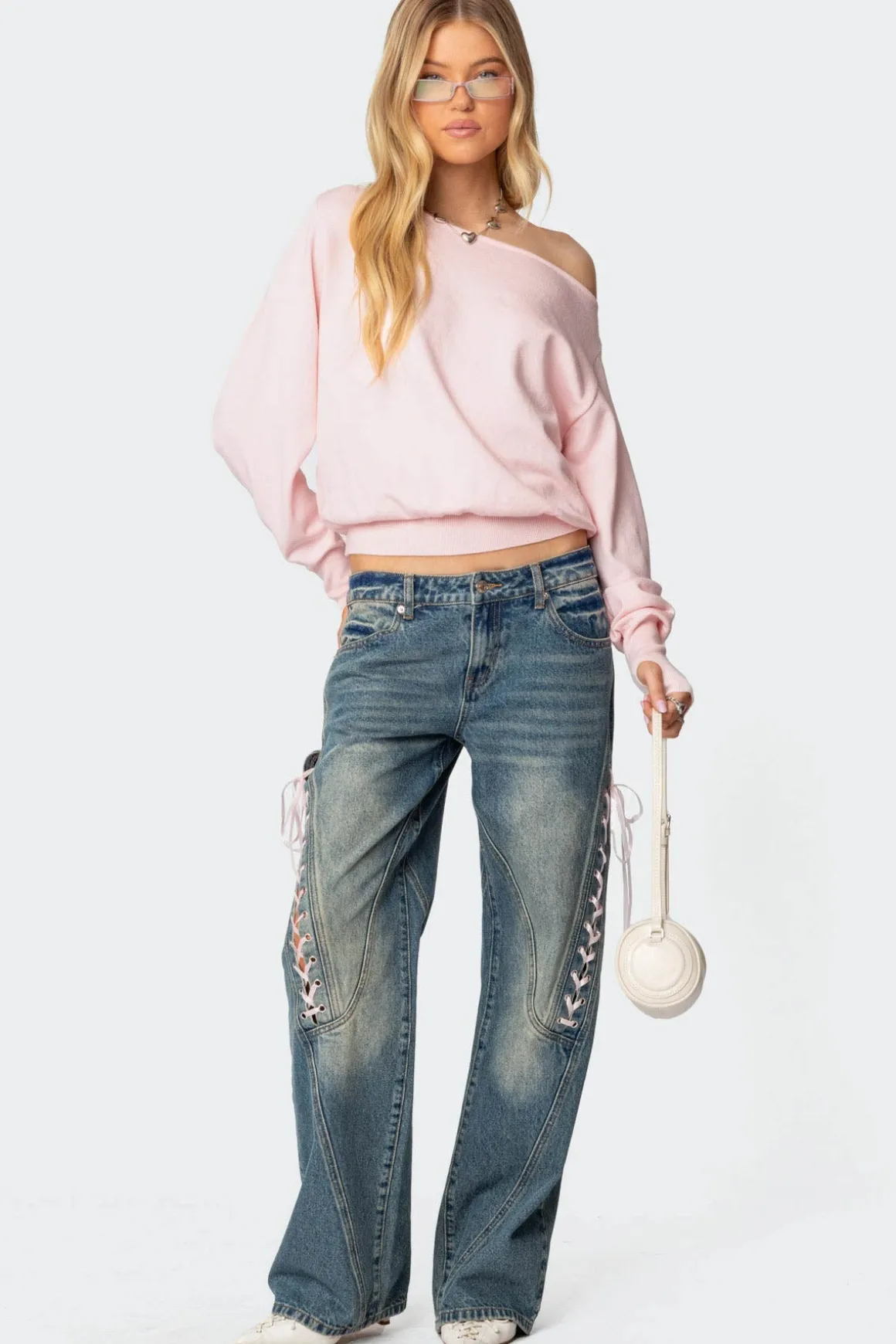 Off Shoulder Oversized Sweater