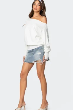 Off Shoulder Oversized Sweater