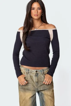 Off Shoulder Thermal Top