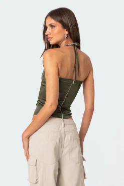 Ola Satin Lace Up Corset