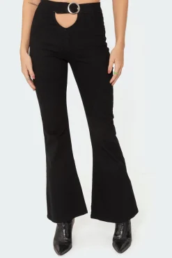 Olympia Cut-Out Flared Jeans