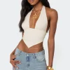Open Back Triangle Halter Top