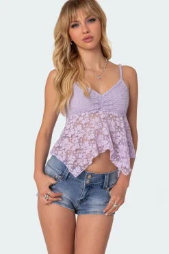 Orchid Sheer Lace Top