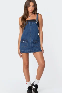 Overall Denim Mini Dress