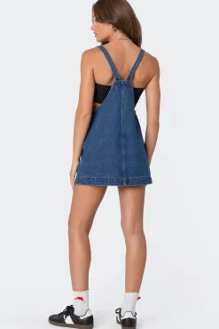 Overall Denim Mini Dress