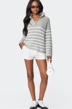 Oversized Quarter Zip Sweater