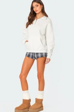 Oversized Quarter Zip Sweatshirt