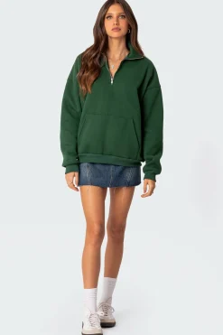 Oversized Quarter Zip Sweatshirt