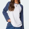 Oversized Raglan Long Sleeve T Shirt