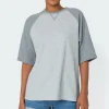Oversized Raglan Waffle T Shirt