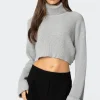 Oversized Turtle Neck Cropped Sweater