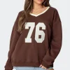 76 Oversized V Neck Sweatshirt