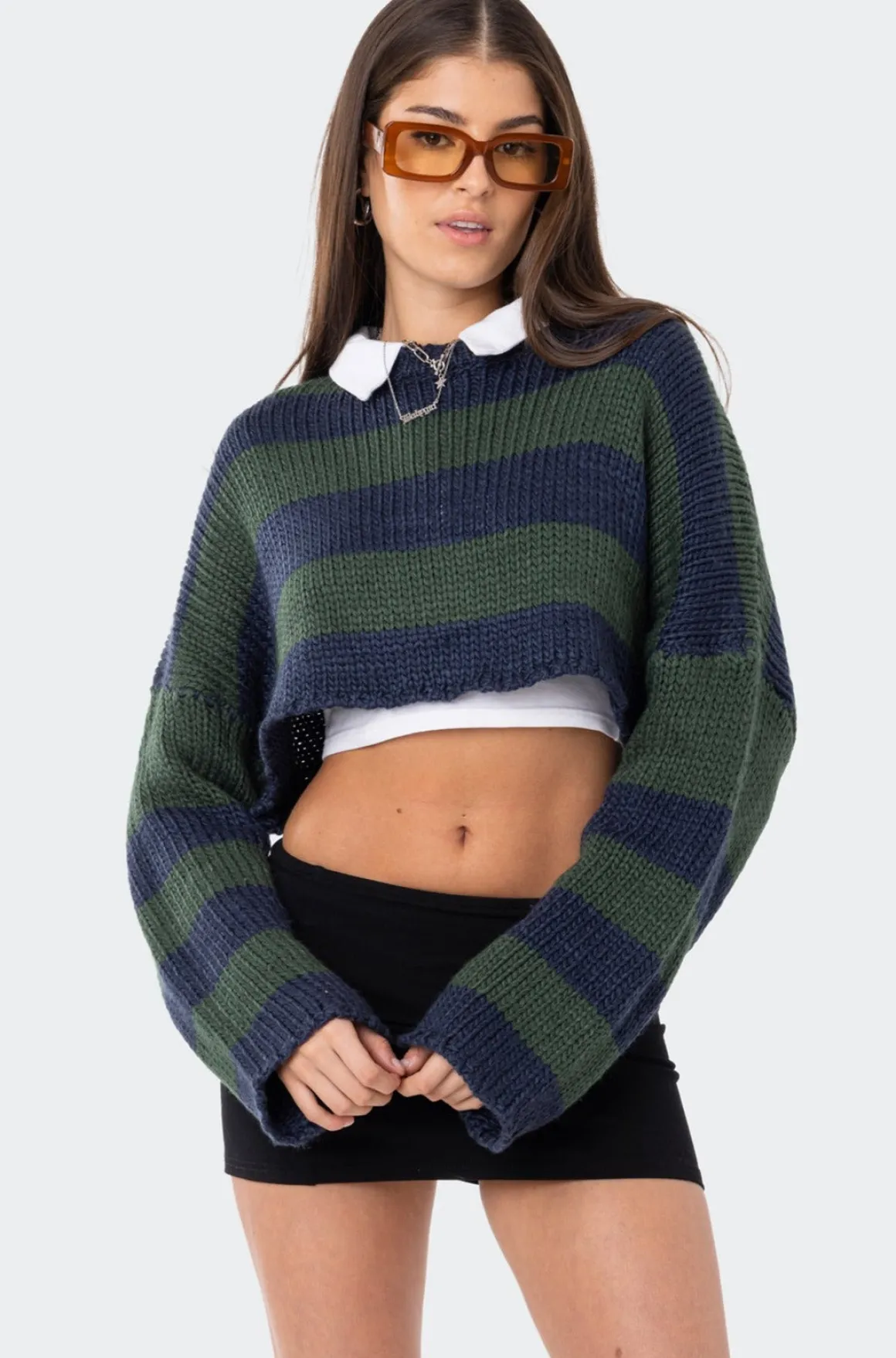 Ozzy Cropped Knitted Sweater