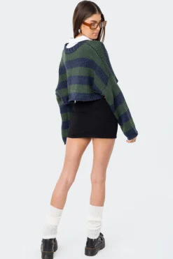 Ozzy Cropped Knitted Sweater