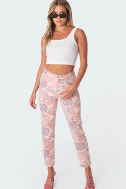 Paisley Wash Mom Jeans