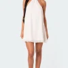 Palma Open Back Halter Mini Dress