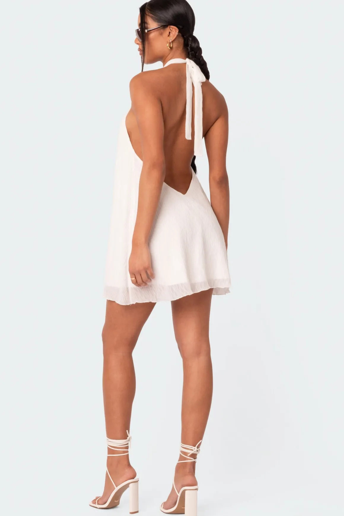 Palma Open Back Halter Mini Dress