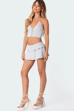 Pamela Ruffled Mini Skort