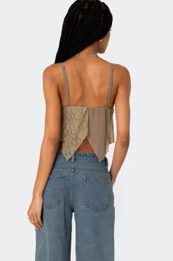Patchwork Lacey Mesh Top