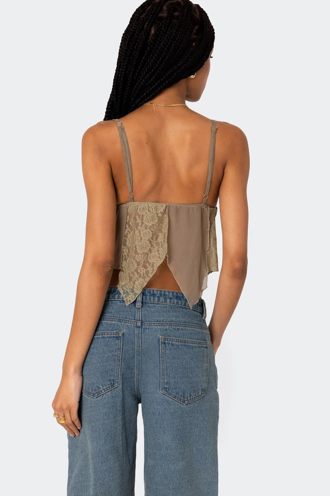Patchwork Lacey Mesh Top