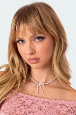 Pearl Bow Necklace