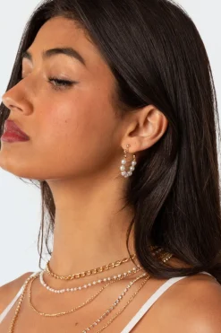 Pearl Hoop Earrings