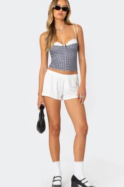 Peekaboo Lacey Gingham Corset