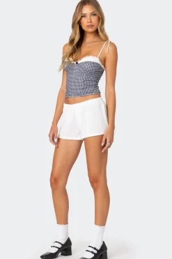 Peekaboo Lacey Gingham Corset