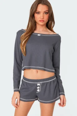 Peoni Stitch Waffle Top