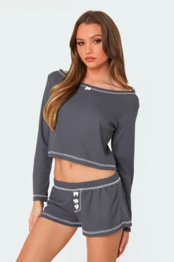 Peoni Stitch Waffle Top