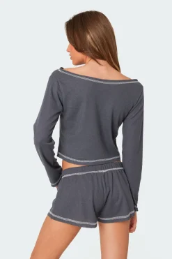 Peoni Stitch Waffle Top
