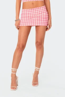 Pepita Low Rise Mini Skirt