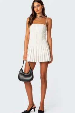 Perri Pleated Corset Mini Dress