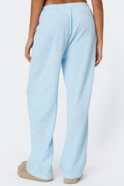 Petal Printed Waffle Pants