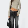 Petite Magda Low Rise Acid Wash Jeans