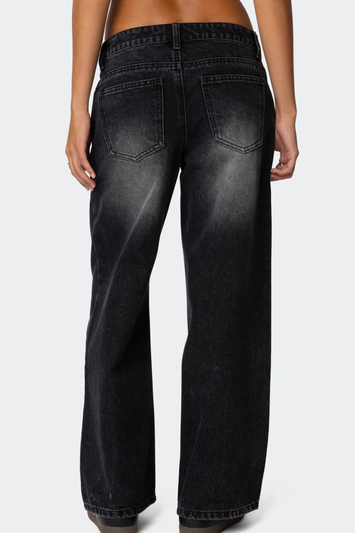 Petite Magda Low Rise Acid Wash Jeans