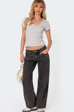 Petite Raelynn Washed Low Rise Jeans