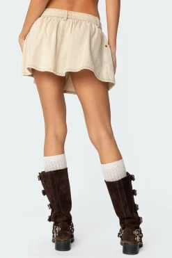Peyton Flared Denim Mini Skirt