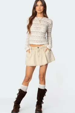 Peyton Flared Denim Mini Skirt
