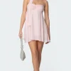 Pheona Strapless Scarf Mini Dress