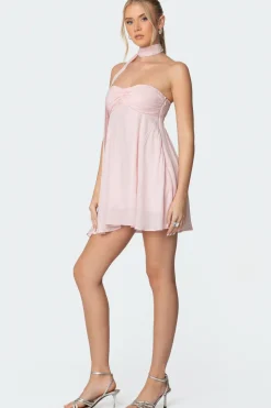Pheona Strapless Scarf Mini Dress