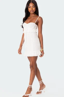 Philippa Embroidered Cotton Mini Dress