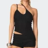 Phoebe Asymmetric Textured Knit Top