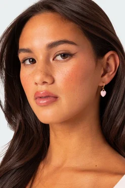 Pinky Heart Earrings