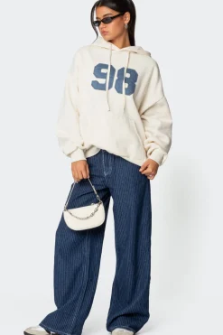 Pinstripe Low Rise Jeans