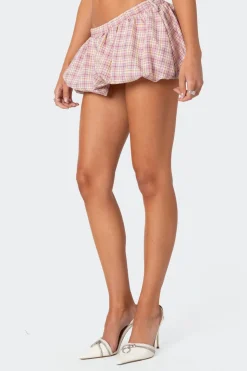 Plaid Bubble Micro Skort