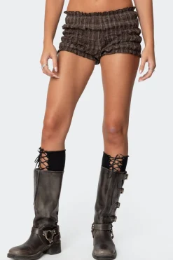 Plaid Scrunch Shorts