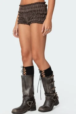 Plaid Scrunch Shorts